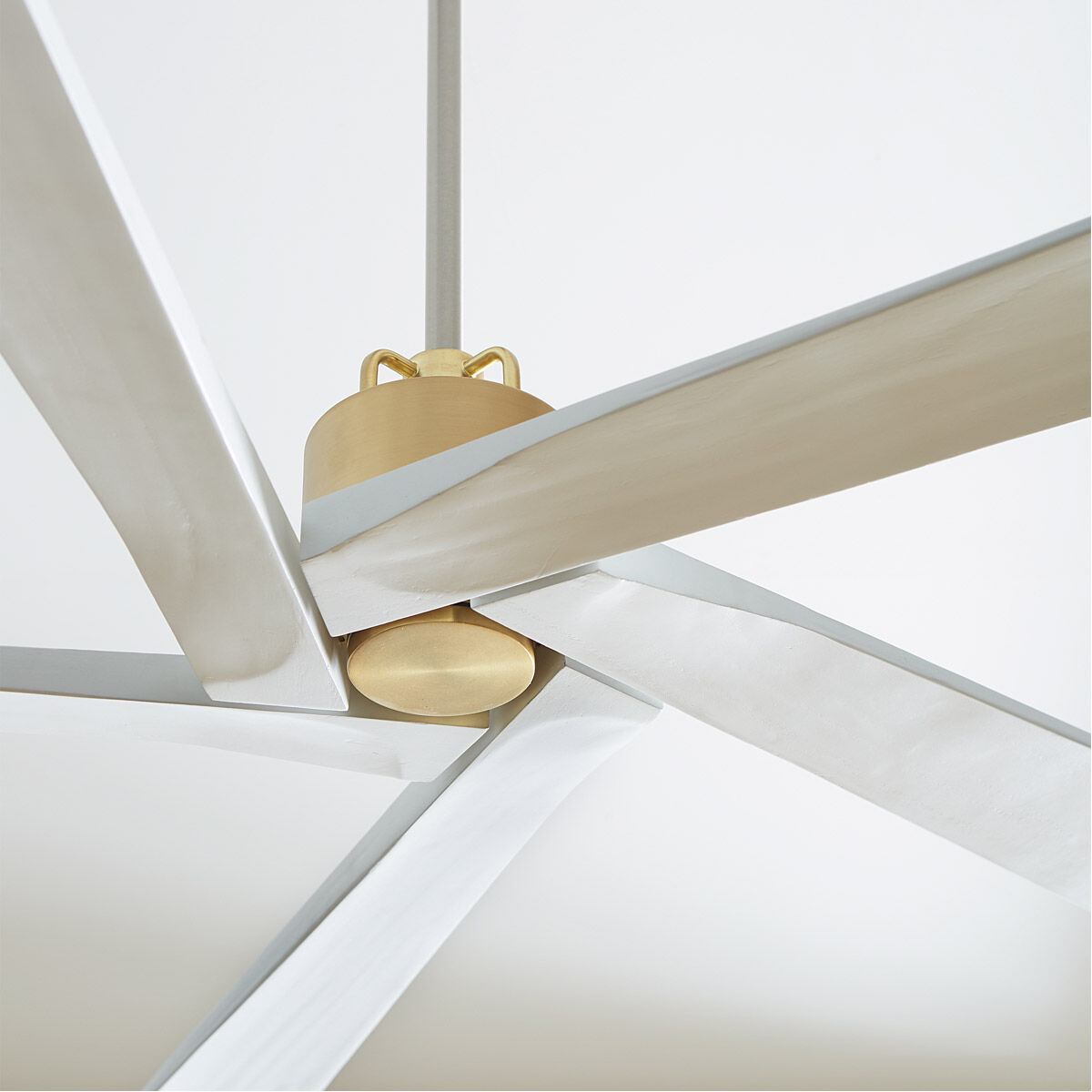 Aspen 70 inch Burnished Brass with Matte White Blades Ceiling Fan