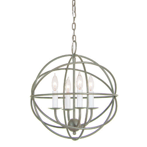 Globe 4 Light 15.00 inch Chandelier