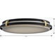 Arclume LED 18.75 inch Dark Matte Black and Legacy Brass Flush Mount Ceiling Light