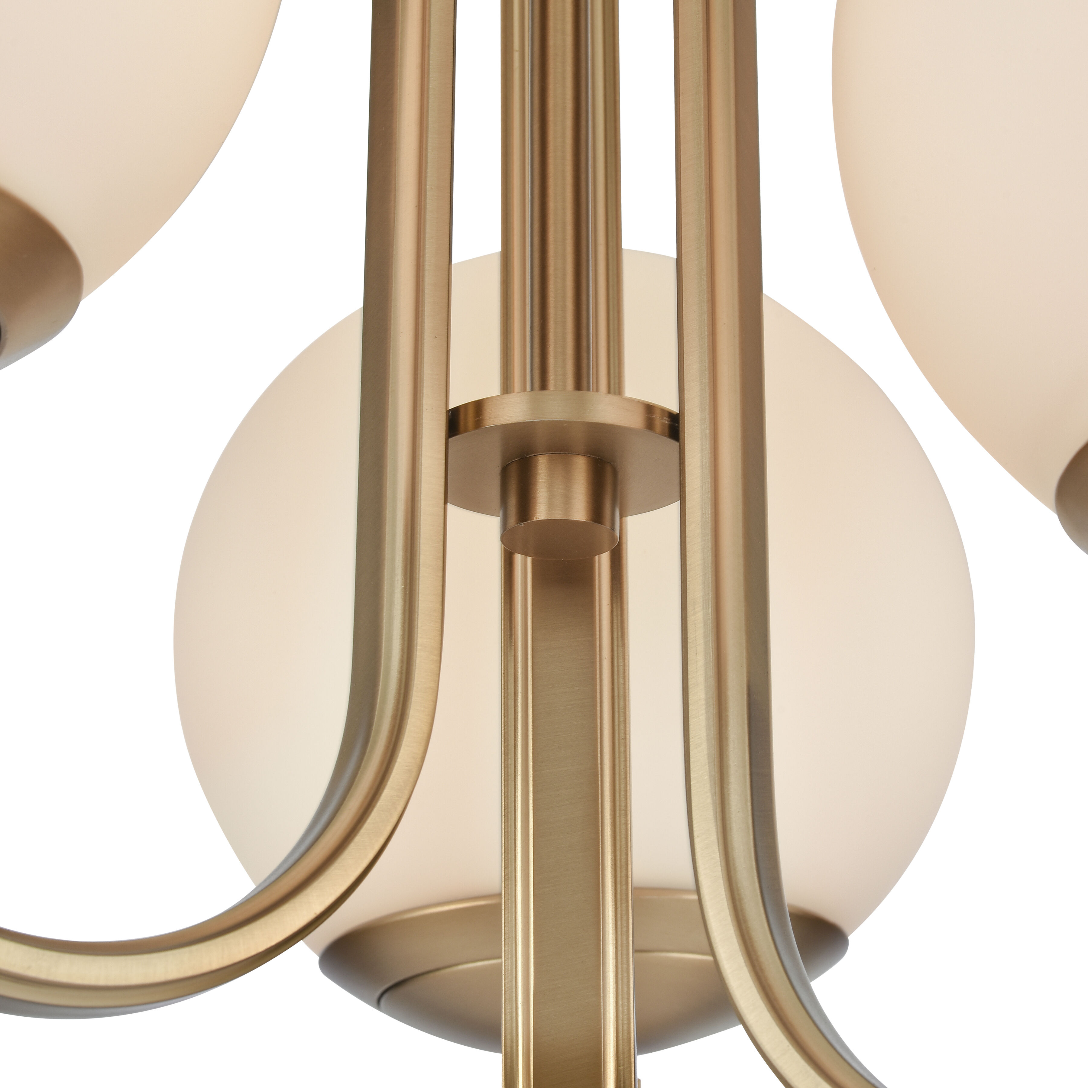 Caroline 3 Light 16 inch Brushed Gold Semi Flush Mount Ceiling Light