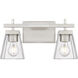 Lauren 2 Light 16 inch Brushed Nickel Vanity Wall Light