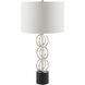 Evans 31 inch 100 watt Marbled and Painted Accent Table Lamp Portable Light