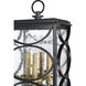 Hamilton 4 Light 19 inch Midnight/Patina Aged Brass Outdoor Post Mount