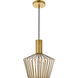 Ronnie 1 Light 12 inch Brass Pendant Ceiling Light