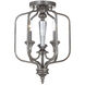 Boulevard 3 Light 13 inch Mocha Bronze Silver Wash Convertible Semi Flush Ceiling Light, Convertible