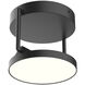Novel LED 5.25 inch Black Semi-Flush Mount Ceiling Light