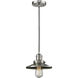 Franklin Restoration Railroad 1 Light 8 inch Brushed Satin Nickel Mini Pendant Ceiling Light in Incandescent, Franklin Restoration