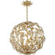 Marselle 6 Light 22 inch Antique Gold Chandelier Ceiling Light