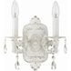 Paris Market Sconce Wall Light in Clear Swarovski Strass, Antique White