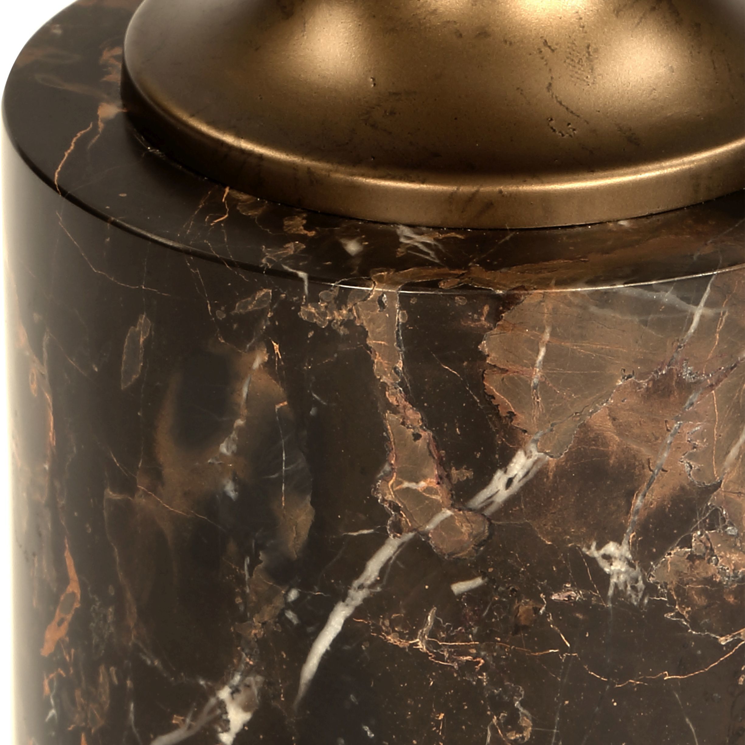Karnes 23 X 10 inch Bronze and Black Marble Drink Table