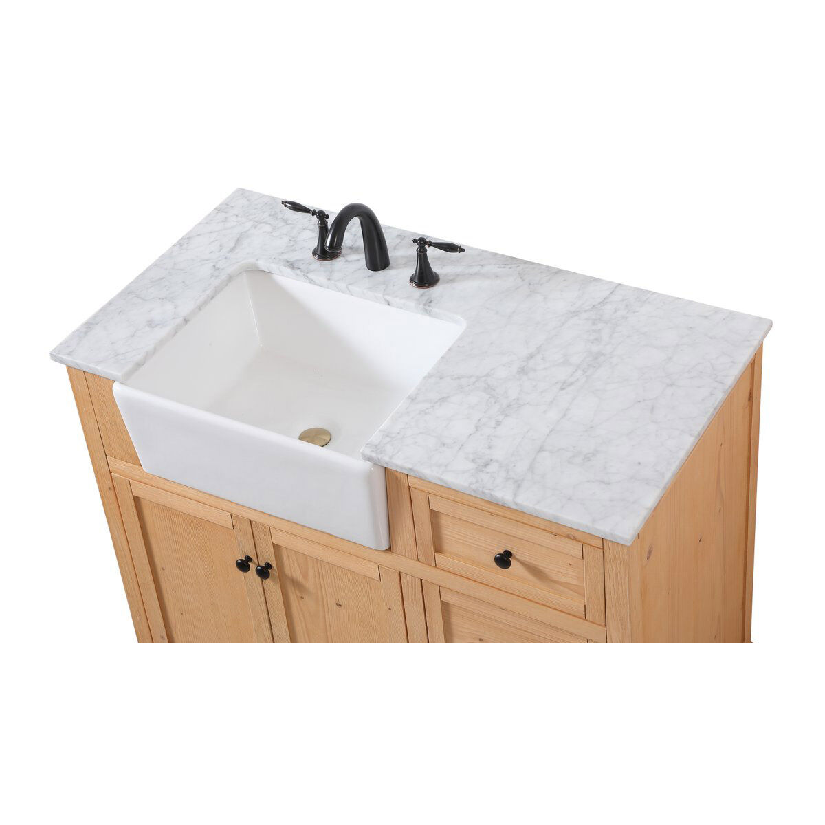 Franklin 42 X 22 X 35 inch Natural Wood Bathroom Vanity Cabinet