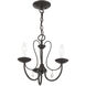 Mirabella 3 Light 15 inch English Bronze Chandelier Ceiling Light