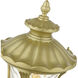 Oxford 3 Light 21.5 inch Soft Gold Outdoor Post Top Lantern, Large