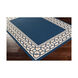 Marina 122 X 94 inch Navy/Light Beige Machine Woven Rug, Polypropylene