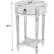 Jules 1 Drawer Round End Table with Storage in Beige