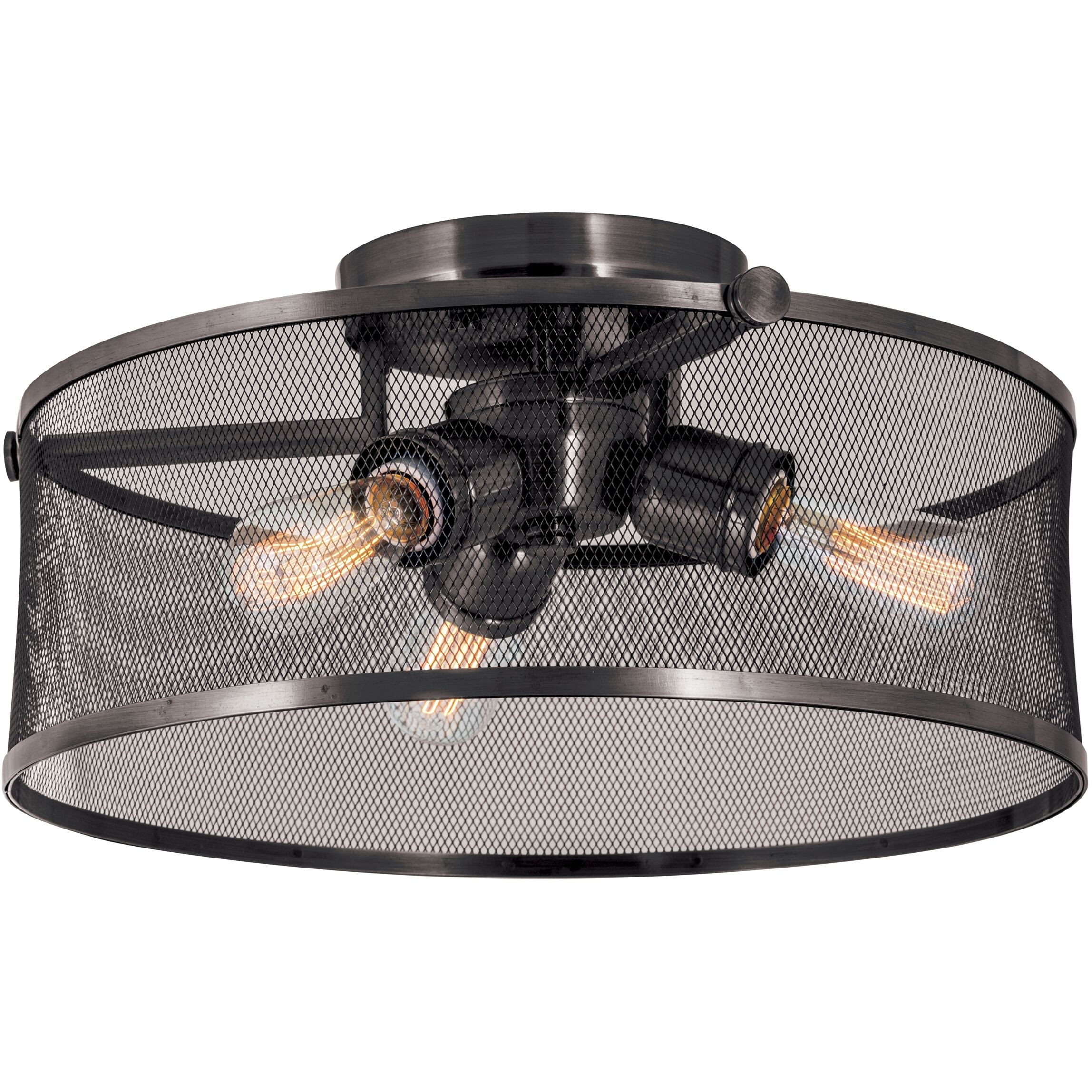 Gastown 3 Light 16.00 inch Semi-Flush Mount