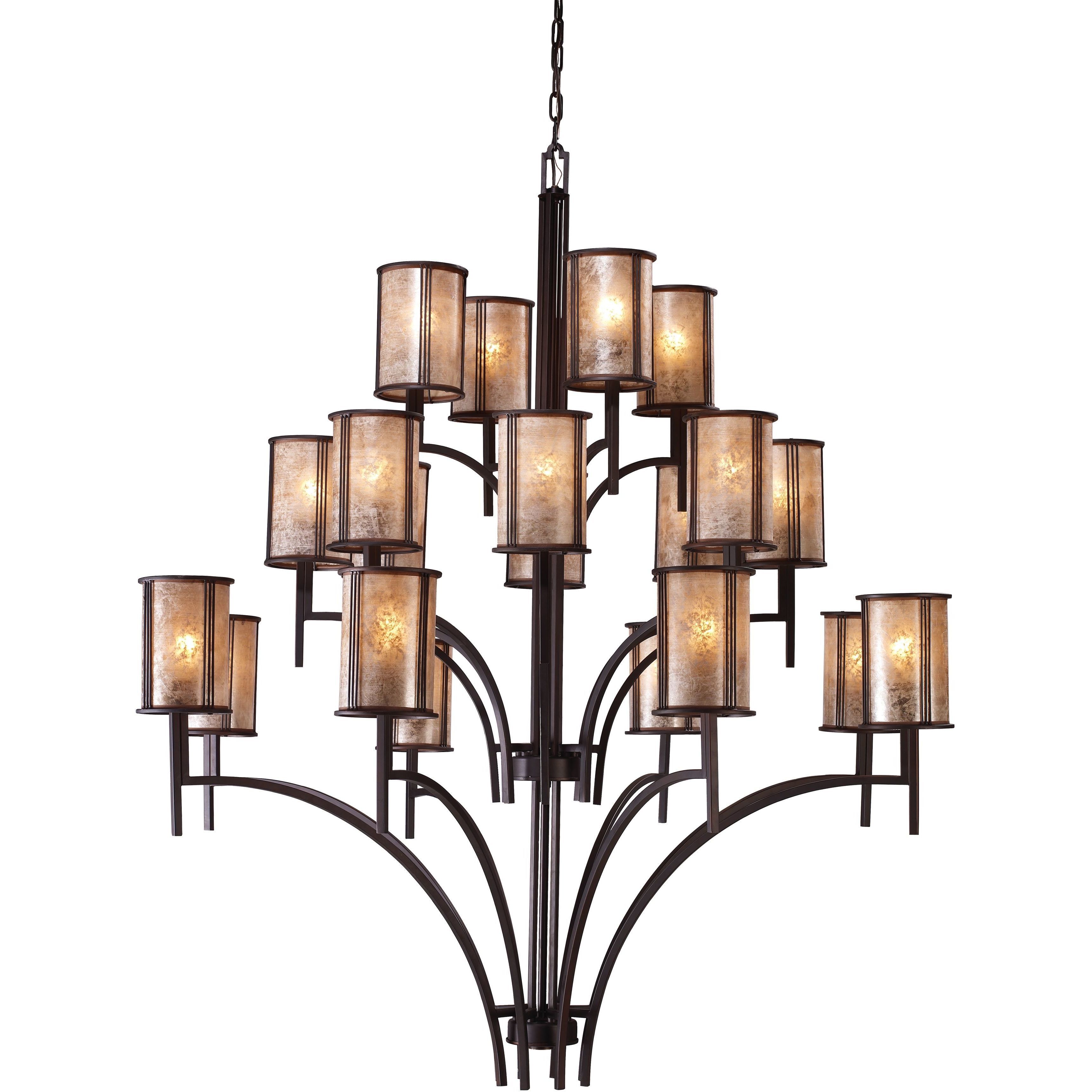 Barringer 20 Light 50 inch Aged Bronze Chandelier Ceiling Light
