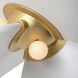 Rotary 4 Light 24 inch Bright Gold Leaf and White Pendant Ceiling Light