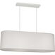 Elena 2 Light 36 inch Painted White Pendant Ceiling Light in Pearl Dupioni