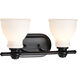 Russel 2 Light 14.75 inch Matte Black Vanity Light Wall Light