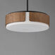 Draughtsman 4 Light 18 inch Walnut and Black Flush Mount Ceiling Light in Satin White