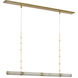 Anne-Marie Barton Marcell Linear Chandelier Ceiling Light in Antique-Burnished Brass