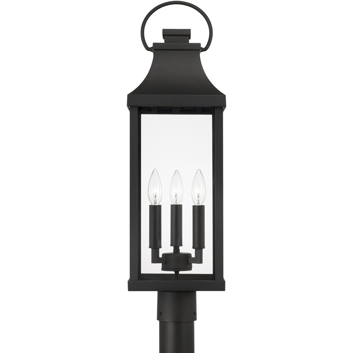 Bradford 3 Light 26.75 inch Black Outdoor Post Lantern