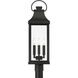 Bradford 3 Light 26.75 inch Black Outdoor Post Lantern