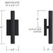 Ian LED 4.5 inch Matte Black ADA Sconce Wall Light