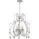Blanca 5 Light 23 inch Antique White Mini Chandelier Ceiling Light