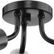 Cornett LED 24 inch Matte Black Semi-Flush Mount Ceiling Light