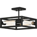 Urban Oasis 4 Light 13 inch Matte Black Semi-Flush Ceiling Light