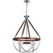 Parana 5 Light 24 inch Chrome Down Chandelier Ceiling Light