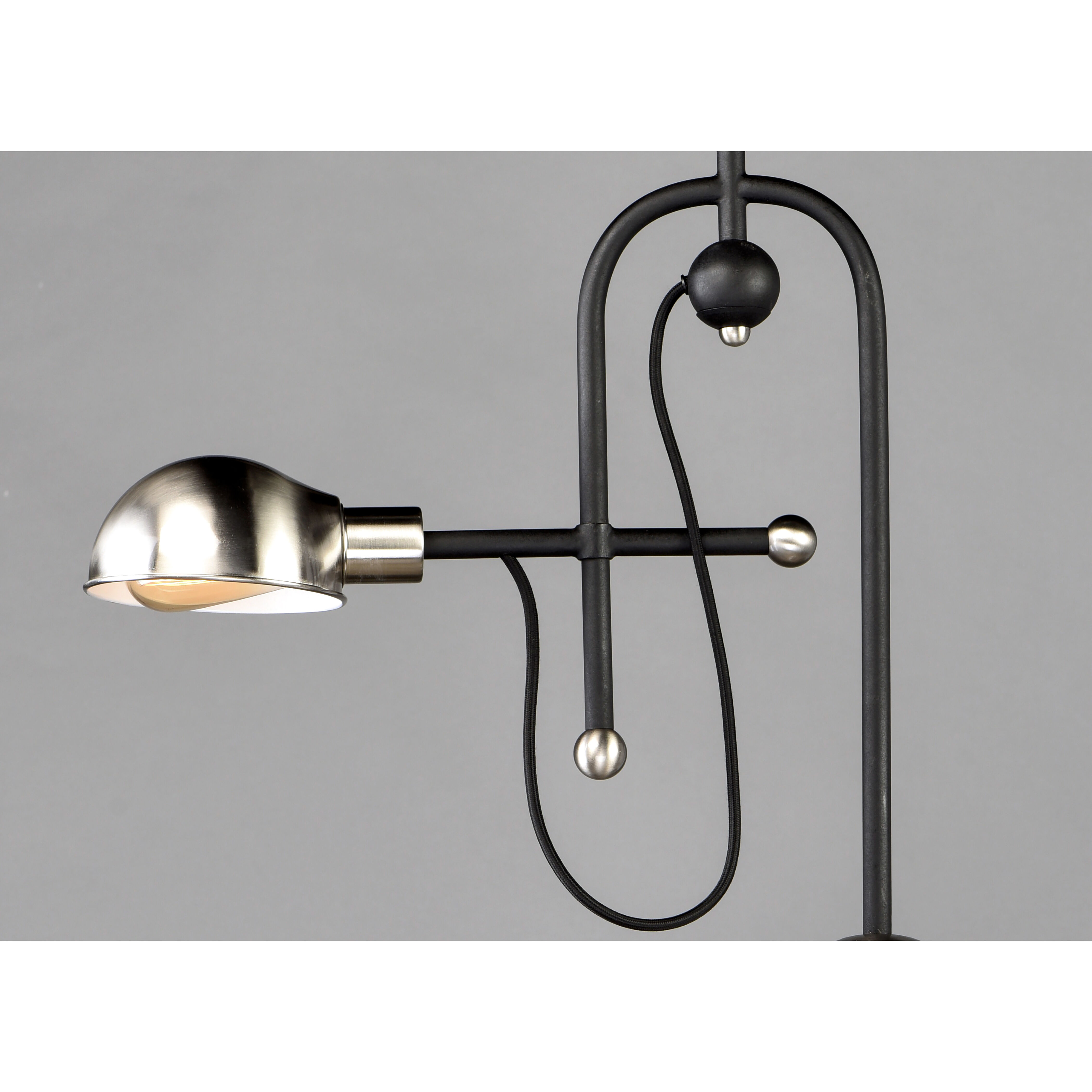 Mingle LED LED 6 inch Black/Satin Nickel Single Pendant Ceiling Light in Black and Satin Nickel