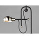 Mingle LED LED 6 inch Black/Satin Nickel Single Pendant Ceiling Light in Black and Satin Nickel