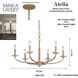 Atella 6 Light 32 inch Ashen Gold Chandelier Ceiling Light