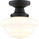Eastgate LED 8.75 inch Matte Black Semi-Flush Mount Ceiling Light