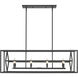 Euclid 8 Light 44 inch Matte Black Linear Chandelier Ceiling Light