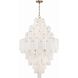 Addis 20 Light 31.5 inch Aged Brass Chandelier Ceiling Light in White