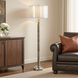 Coralie 63 inch 100 watt Hayla Gold and White Floor Lamp Portable Light