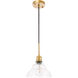 Gil 1 Light 8.5 inch Brass Pendant Ceiling Light