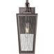 Madison 1 Light 14.38 inch Bronze Outdoor Sconce in Waterglass