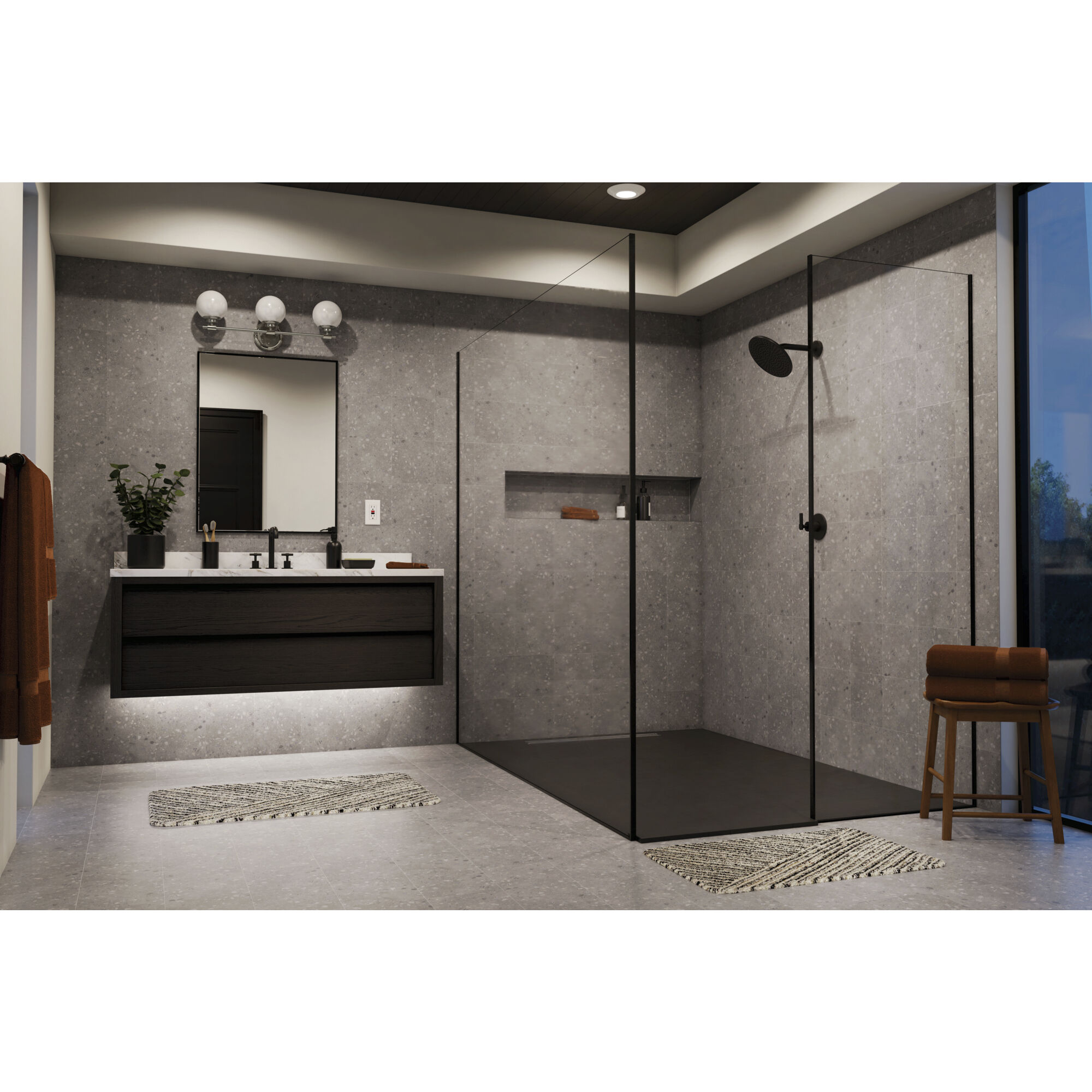 Benno 3 Light 24.5 inch Polished Nickel Bath Bracket Wall Light, 3 Arm