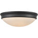 Baumann 2 Light 12 inch Matte Black Flush Mount Ceiling Light