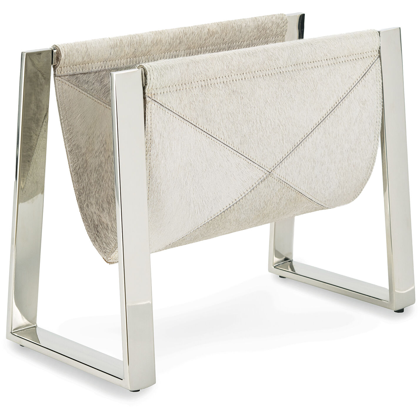 Andres 18 X 14 inch Basket in Polished Nickel, Magazine Rack