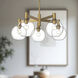 Alora Mood Castilla 5 Light 29.5 inch Aged Gold Chandelier Ceiling Light in Clear Glass