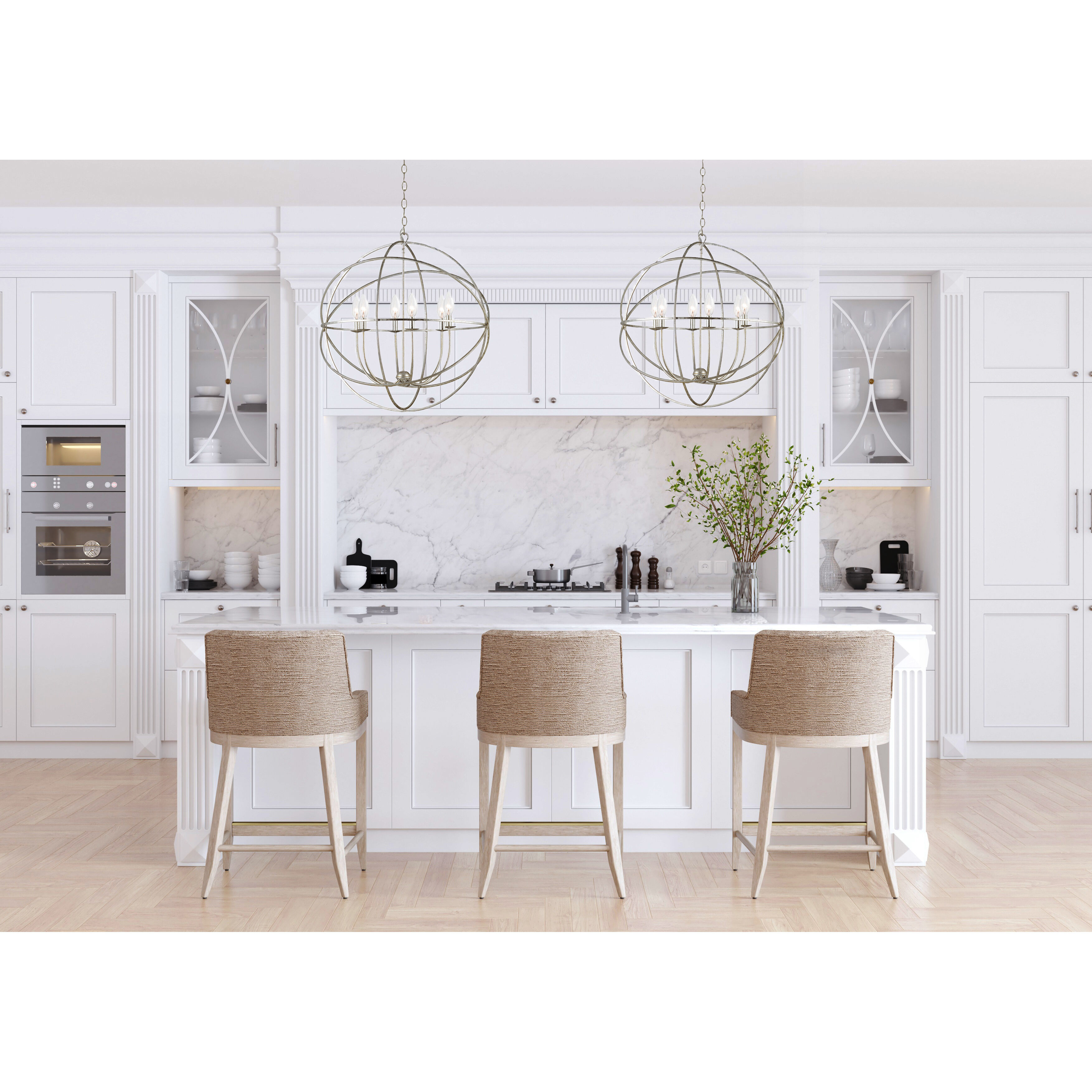 Somma Way 6 Light 22.5 inch Silver Chandelier Ceiling Light