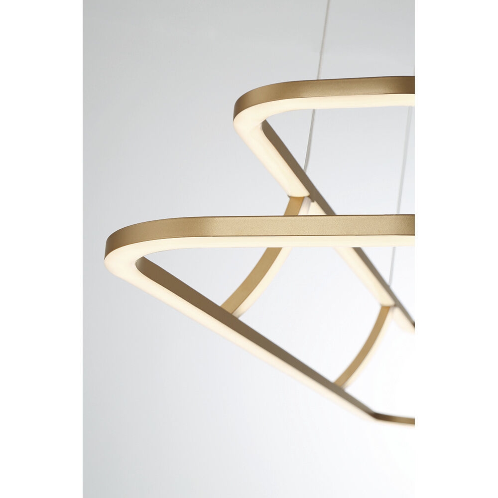 Cadoux Linear Chandelier Ceiling Light in Gold