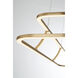 Cadoux Linear Chandelier Ceiling Light in Gold