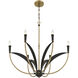 Miller 6 Light 28.25 inch Legacy Brass and Sand Coal Chandelier Ceiling Light